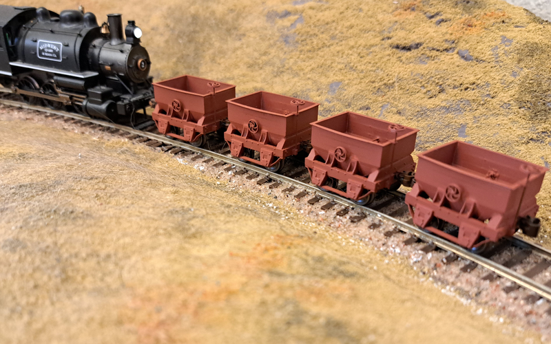 Painted Ridson Dump Car on Layout